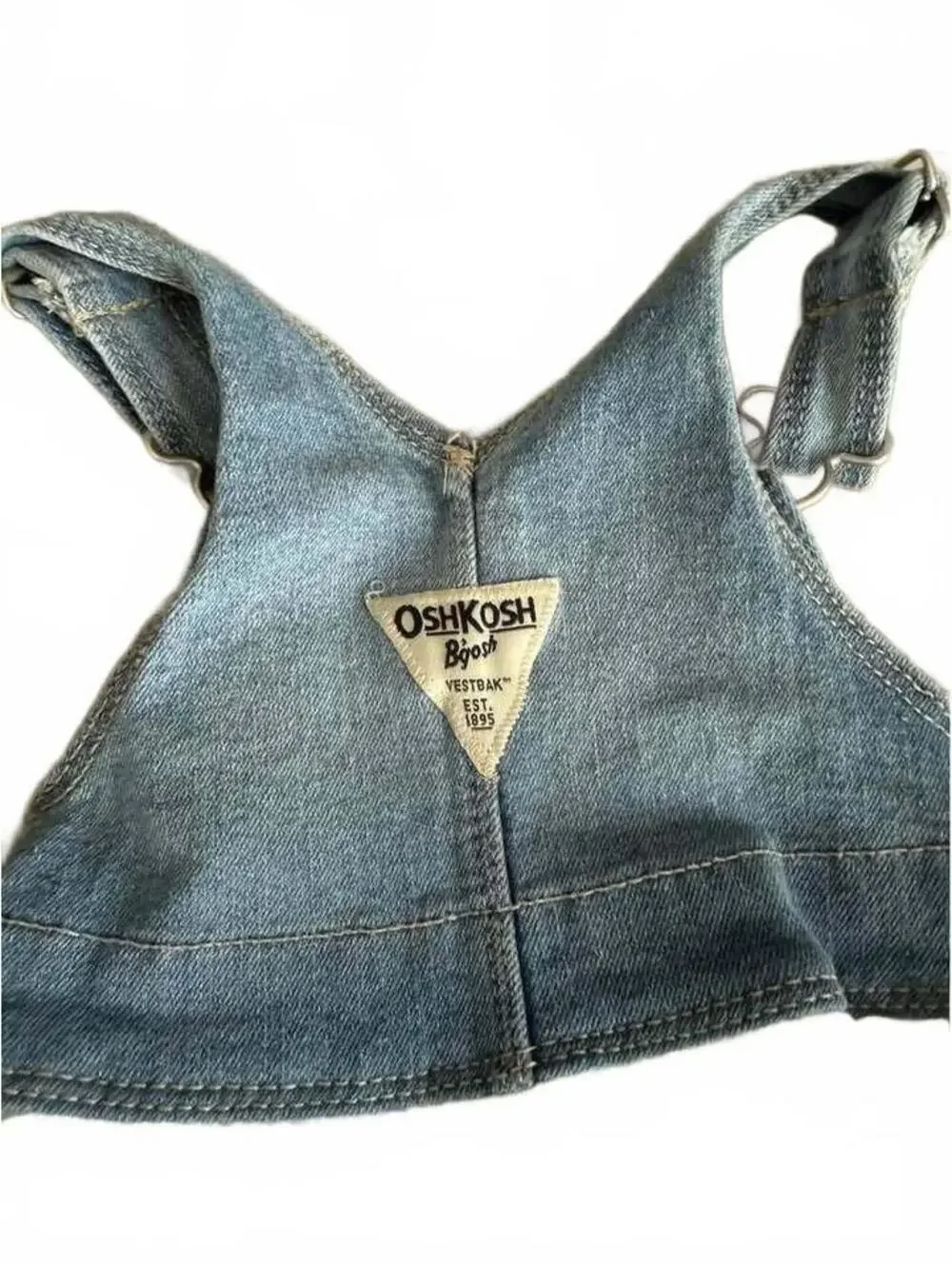 OshKosh B'gosh Denim Eyelet Jumper Dress 18 Months